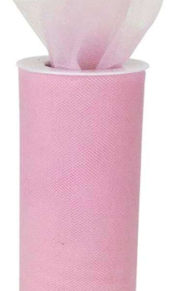 Falk Tulle 6"X25yd Spool - Rosette Pink