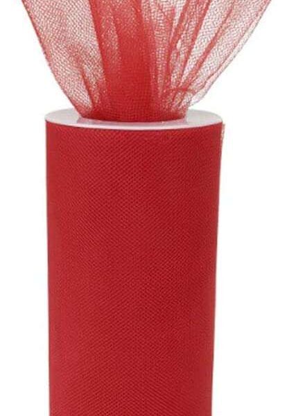 Falk Tulle 6"X25yd Spool - Red