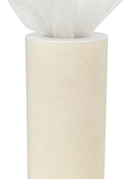 Falk Tulle 6"X25yd Spool - Ivory