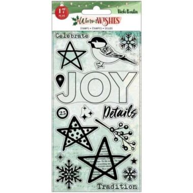 Vicki Boutin Warm Wishes Acrylic Stamps 17/Pkg