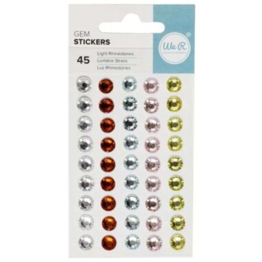 WRMK Gem Stickers 45/Pkg- Light Assortment Light Assortment