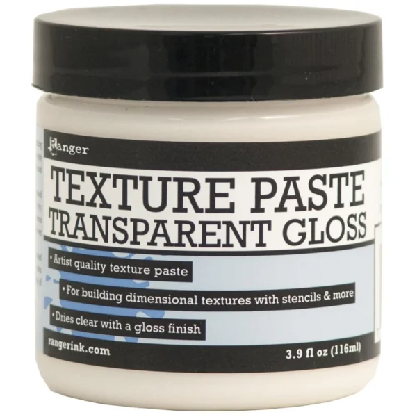 Ranger Texture Paste 4oz- Transparent Gloss