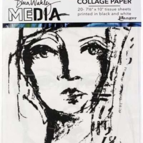 Dina Wakley Media Collage Paper- Faces