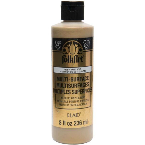 FolkArt Multi-Surface Paint 8oz- 14k Gold