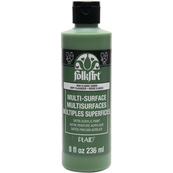 FolkArt Multi-Surface Paint 8oz- Classic Green