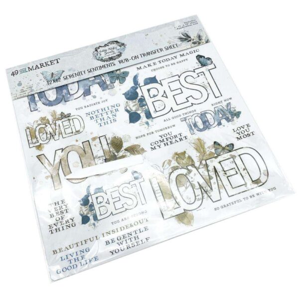 Vintage Artistry Serenity Rub-Ons 12"X12" 1/Sheet