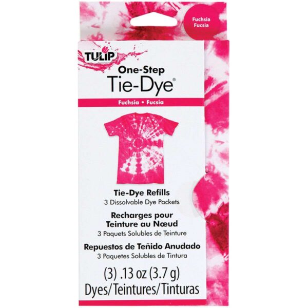 Tulip One-Step Tie-Dye Refill .13oz 3/Pkg - Fuschia