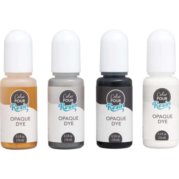 American Crafts Color Pour Resin Dyes .3oz 4/Pkg-Opaque - Metallic