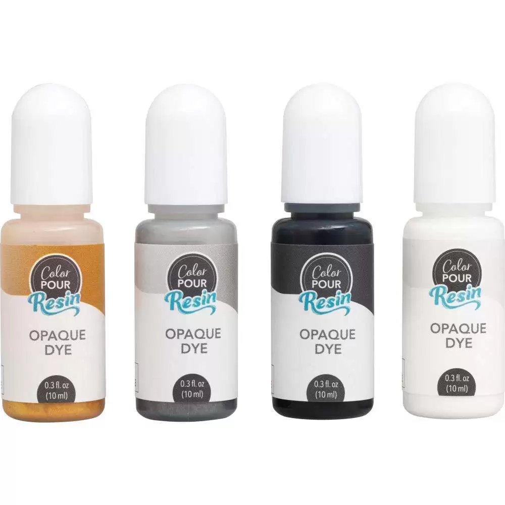American Crafts Color Pour Resin Dyes .3oz 4/Pkg-Opaque - Metallic