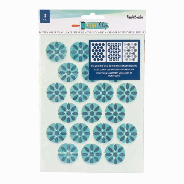 Vicki Boutin Print Shop Stencils 3/Pkg-Pattern Maker