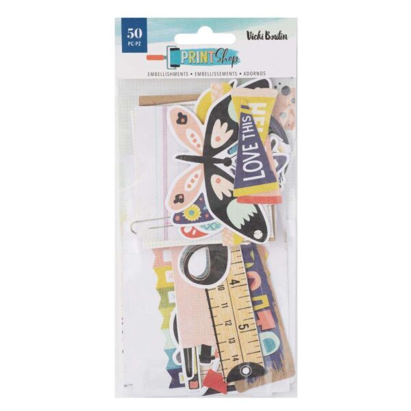 Vicki Boutin Print Shop Ephemera Cardstock Die-Cuts-Journaling