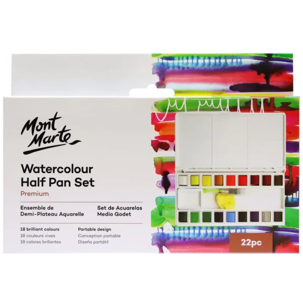 Watercolour Half Pan Set Premium 22pc