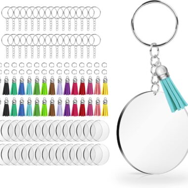 Round Acrylic Keychain Blanks( 5 pcs/set)