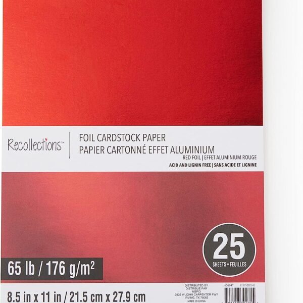 Foil | 8.5" x 11" Cardstock Paper by Recollections™, 25 Sheets