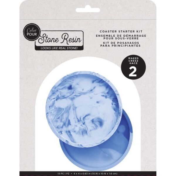 American Crafts Color Pour Stone Resin Starter Kit-Coaster