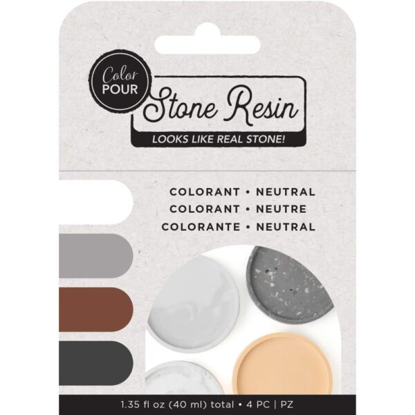 Stone Resin Colorant 4/Pkg-Neutral