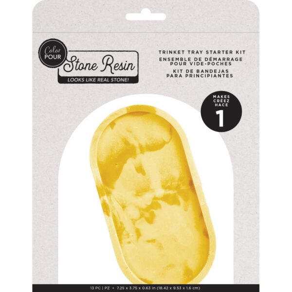 American Crafts Color Pour Stone Resin Starter Kit-Tray