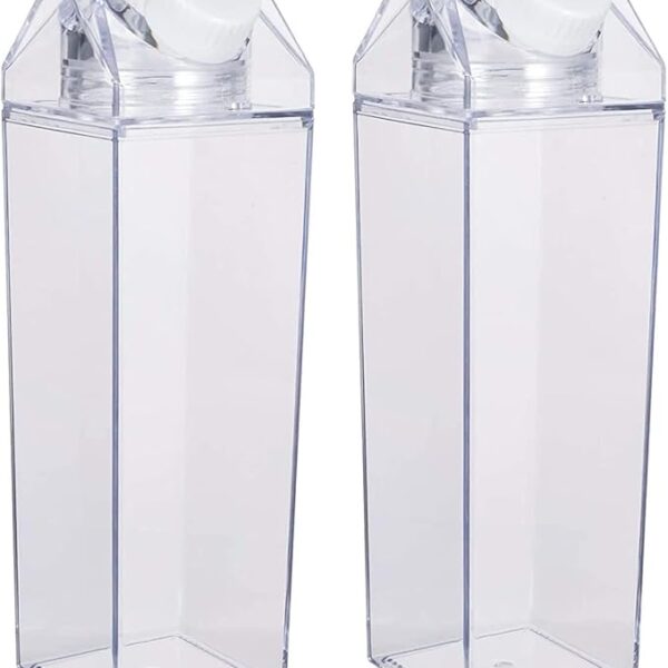 Milk Carton Water Bottle-Acrylic 1 Litre 1 piece