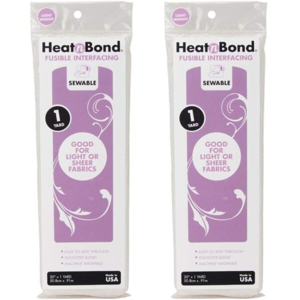 HeatnBond Lightweight Iron-On Fusible Interfacing  1 pack