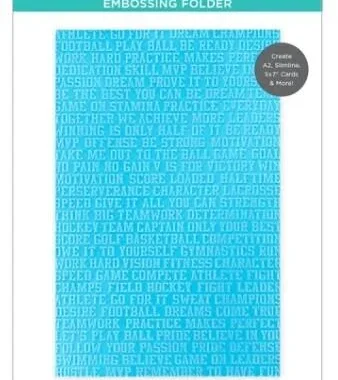 Spellbinders Embossing Folder - Sports Talk
