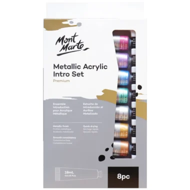 Mont Marte Metallic Acrylic Paint Intro Set 8pc x 18ml