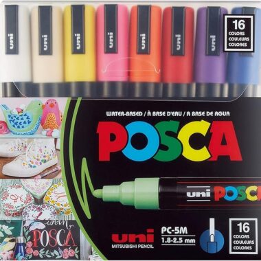 Uni Posca Marker set 16 Colors 5M (1.8mm-2.5mm) 246108