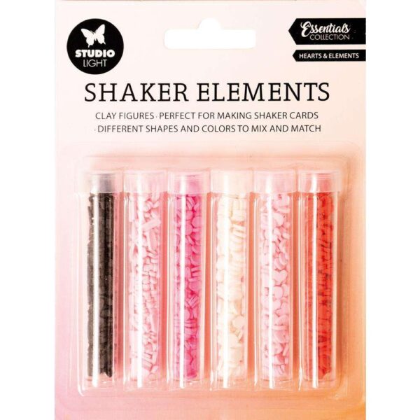Studio Light Essential Shaker Elements 6/Pkg- Hearts & Elements
