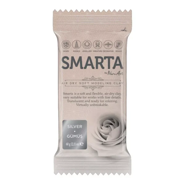 Smarta Air Dry Clay 60gm- Silver