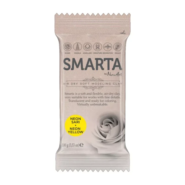 Smarta Air Dry Clay 100g- Neon Yellow