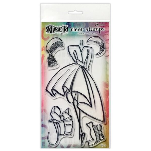 Dyan Reaveley's Dylusions Couture Stamp Set Night At The Opera
