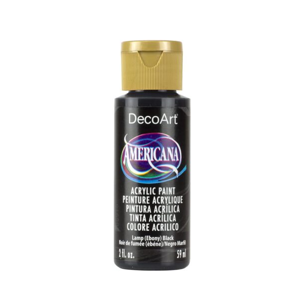 DecoArt Americana Acrylic Paint 2oz -  Lamp Black