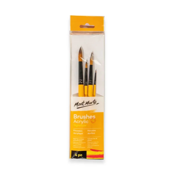 Mont Marte Brushes Set- Acrylic Signature- 4pcs