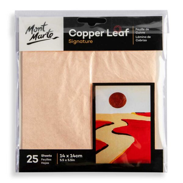Imitation Copper Leaf Signature 14cm x 14cm (5.5in) 25 Sheets