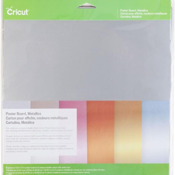 Cricut Poster Board 30.5 x 30.5 cm 6 Sheets Metallic