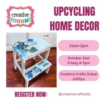 Upcycling Home Decor Workshop 31 October