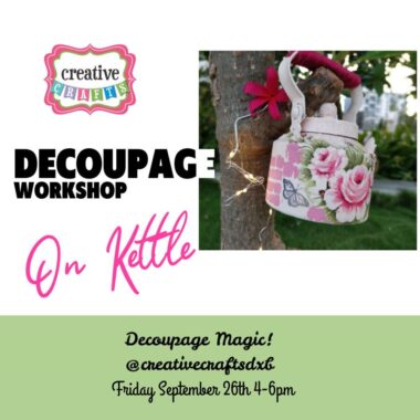 Decoupage on Kettle September 26