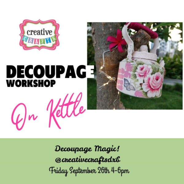 Decoupage on Kettle September 26