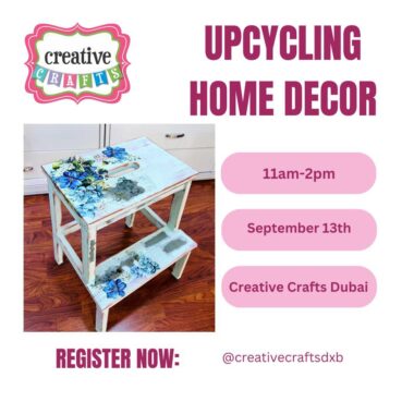 Upcycling Home Decor Workshop13th September