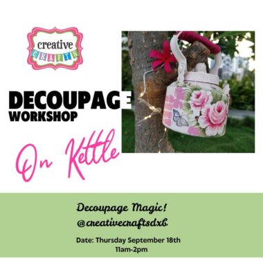 Decoupage on Kettle September 18