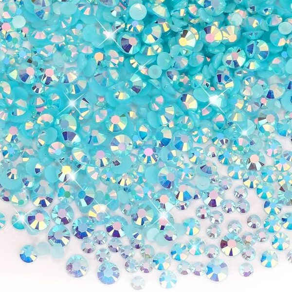 Hot Fix Rhinestones 10s- Holographic Teal