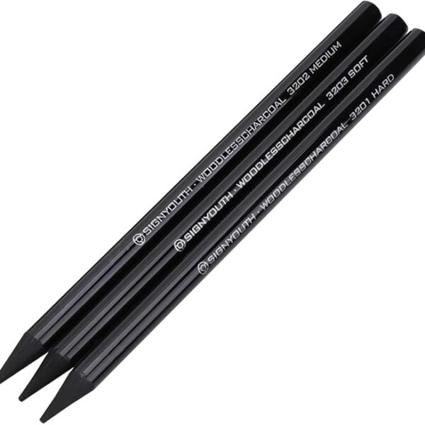 Woodless charcoal Pencils 3pp