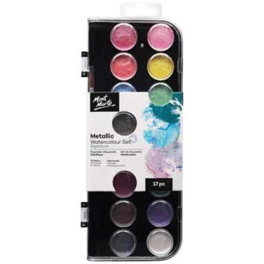 Metallic Watercolour Cake Set Signature 17pc