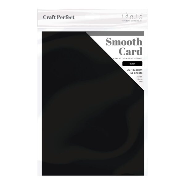 Craft Perfect - Smooth Card (10/PK) 8.5"x11"- Jet Black