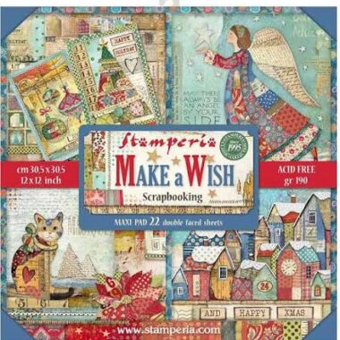 Stamperia Double Sided Paper 12x12"- Make a Wish