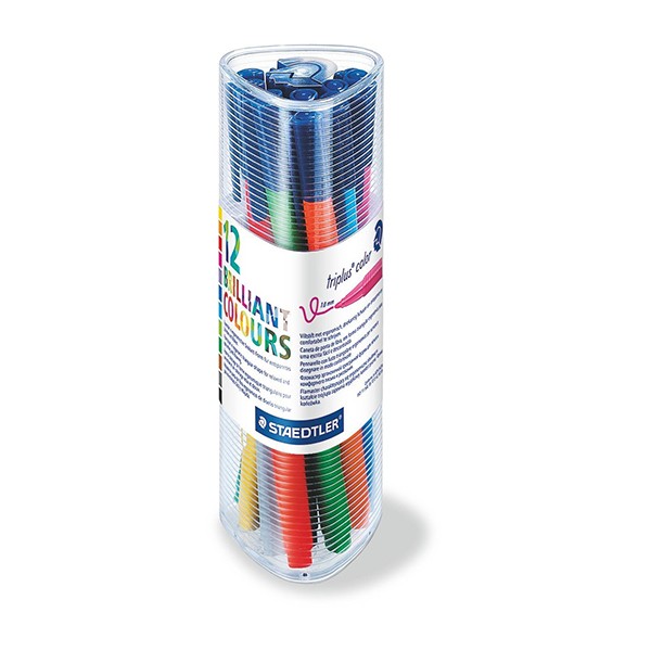Staedtler Triplus Colour Fibre-Tip Pens – 12 Colours