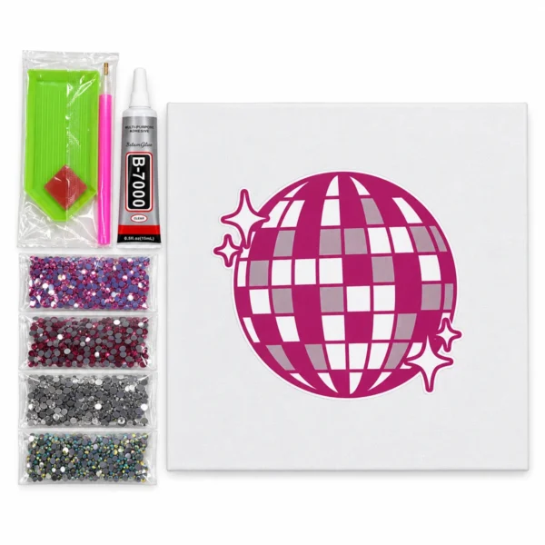 Disco ball bedazzle kit for a creative party favour