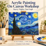 Acrylic Painting On Canvas Workshop — Starry Nights: Van Gogh, 31 October, 11am–2pm at Creative Crafts Dubai