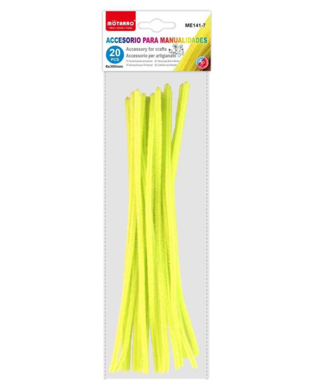 Chenille Stems 6mmx30cm 20PCS Fluorescent Yellow Chenille Stems 6mmx30cm 20PCS Fluorescent Yellow