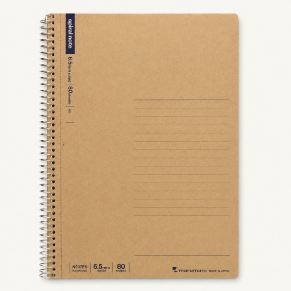 Maruman A5 Ruled Spiral Notebook – 80 Sheets