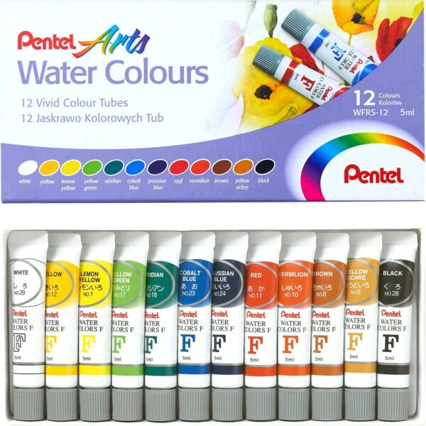 Pentel Watercolour Set – 12 Colours